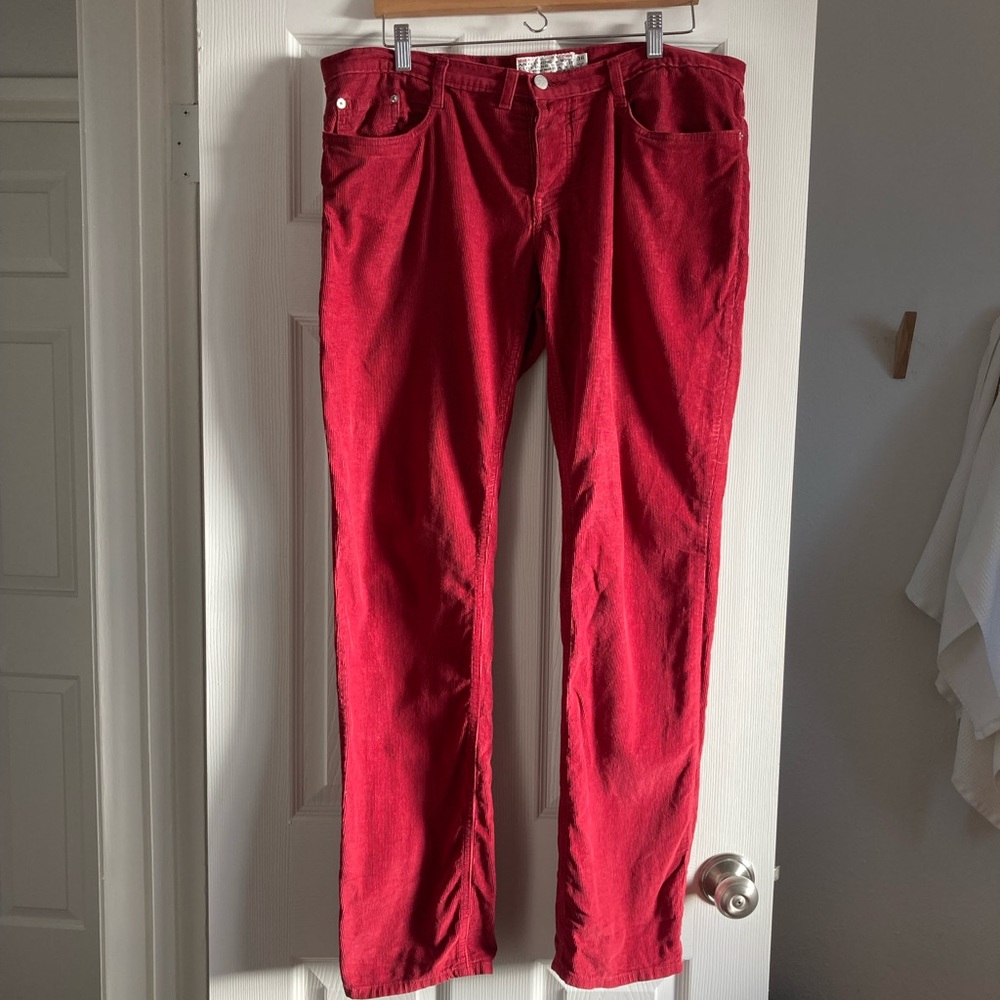 Shipley & Halmos Red Corduroy Pants / Size 36